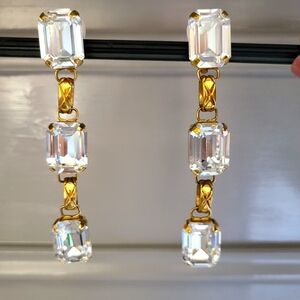 SOLD CHANEL large rhinestone earrings